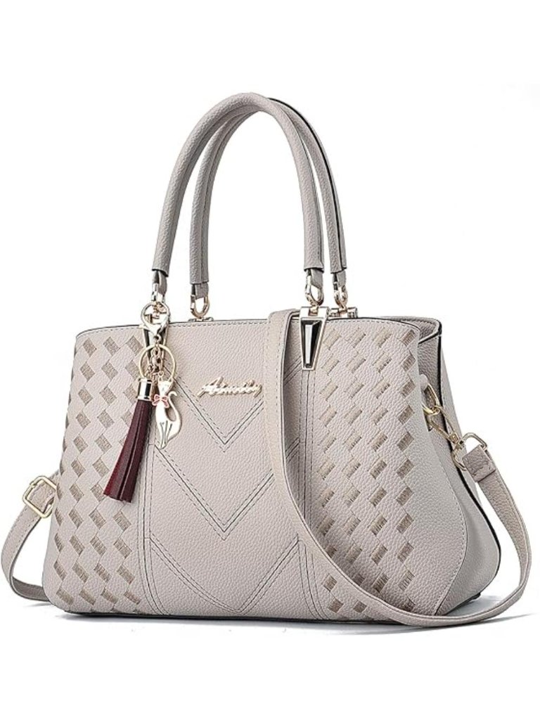 Women's 2-Grey 1s Shoulder Bag Ladies Satchel Messenger Tote Bag Purses